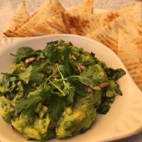 Gluten-free guacamole and pita from True Food Kitchen